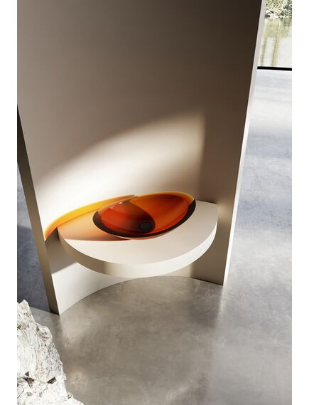 Купить Раковина накладная прозрачная ABBER Kristall AT2808Opal коричневая (at2808opal) по цене 50400 руб., в Санкт-Петебруге в интернет магазине 100-Систем, а также дургие товары ABBER из раздела Накладные раковины и Раковины и пьедесталы