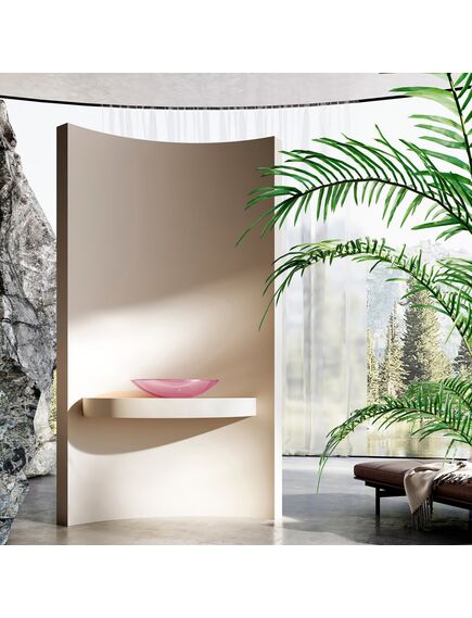 Купить Раковина накладная прозрачная ABBER Kristall AT2810Koralle розовая (at2810koralle) по цене 50400 руб., в Санкт-Петебруге в интернет магазине 100-Систем, а также дургие товары ABBER из раздела Накладные раковины и Раковины и пьедесталы