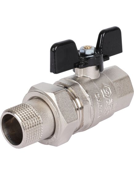 Купить STOUT  Кран шаровой полнопроходной, ВР/НР, ручка бабочка 3/4, американка (svb-0007-000020) по цене 1678 руб., в Санкт-Петебруге в интернет магазине 100-Систем, а также дургие товары STOUT из раздела Краны со сгоном и накидной гайкой 3/4 и Краны со сгоном и накидной гайкой