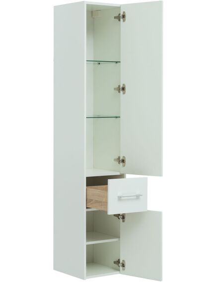 Купить Шкаф-пенал Aquanet Августа белый (ручки хром) (00274147) по цене 45319 руб., в Санкт-Петебруге в интернет магазине 100-Систем, а также дургие товары AQUANET из раздела Пеналы и Пеналы, комоды, шкафы