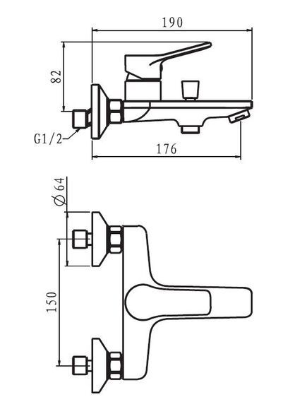 Купить Смеситель "Dubai" д/ван, кор/изл, без акс., арт. DI 54, ESKO (di 54) по цене 6330 руб., в Санкт-Петебруге в интернет магазине 100-Систем, а также дургие товары ESKO из раздела Смесители с коротким изливом и Смесители для ванны и душа