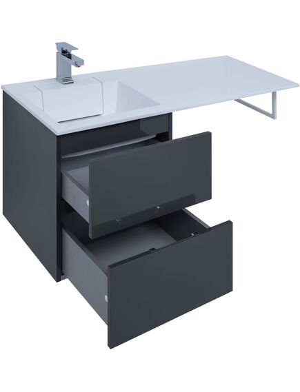 Купить Тумба под раковину Aquanet Алвита 48 серый антрацит (00243662) по цене 23582 руб., в Санкт-Петебруге в интернет магазине 100-Систем, а также дургие товары AQUANET из раздела Тумбы под раковину и Мебель для ванной комнаты