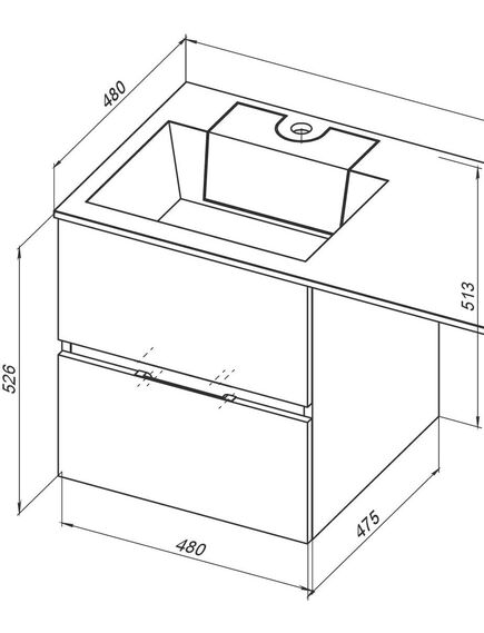Купить Тумба под раковину Aquanet Алвита 48 серый антрацит (00243662) по цене 23582 руб., в Санкт-Петебруге в интернет магазине 100-Систем, а также дургие товары AQUANET из раздела Тумбы под раковину и Мебель для ванной комнаты