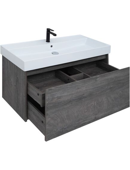 Купить Тумба под раковину Aquanet Nova Lite 100 дуб рошелье (1 ящик) (00242579) по цене 26137 руб., в Санкт-Петебруге в интернет магазине 100-Систем, а также дургие товары AQUANET из раздела Тумбы под раковину и Мебель для ванной комнаты