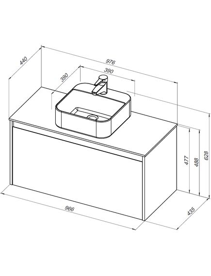 Купить Тумба под раковину Aquanet Nova Lite 100 дуб рошелье (1 ящик) (00242579) по цене 26137 руб., в Санкт-Петебруге в интернет магазине 100-Систем, а также дургие товары AQUANET из раздела Тумбы под раковину и Мебель для ванной комнаты