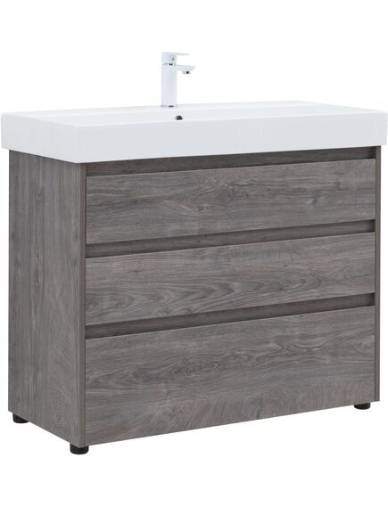 Купить Тумба под раковину Aquanet Nova Lite 100 дуб рошелье (3 ящика) (00302479) по цене 20125 руб., в Санкт-Петебруге в интернет магазине 100-Систем, а также дургие товары AQUANET из раздела Тумбы под раковину и Мебель для ванной комнаты