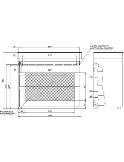 Купить Тумба под раковину Aquanet Nova Lite 100 дуб рошелье (3 ящика) (00302479) по цене 20125 руб., в Санкт-Петебруге в интернет магазине 100-Систем, а также дургие товары AQUANET из раздела Тумбы под раковину и Мебель для ванной комнаты