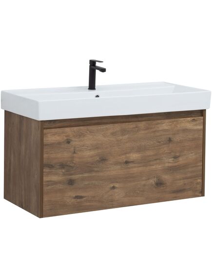 Купить Тумба под раковину Aquanet Nova Lite 100 дуб рустикальный (1 ящик) (00249520) по цене 26137 руб., в Санкт-Петебруге в интернет магазине 100-Систем, а также дургие товары AQUANET из раздела Тумбы под раковину и Мебель для ванной комнаты