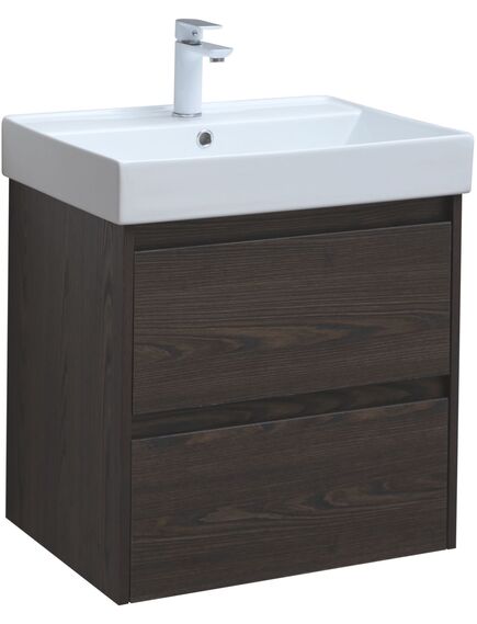 Купить Тумба под раковину Aquanet Nova Lite 60 дуб черный (2 ящика) (00287894) по цене 15029 руб., в Санкт-Петебруге в интернет магазине 100-Систем, а также дургие товары AQUANET из раздела Тумбы под раковину и Мебель для ванной комнаты