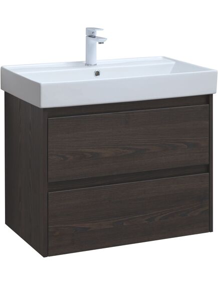 Купить Тумба под раковину Aquanet Nova Lite 75 дуб черный (2 ящика) (00287895) по цене 16559 руб., в Санкт-Петебруге в интернет магазине 100-Систем, а также дургие товары AQUANET из раздела Тумбы под раковину и Мебель для ванной комнаты