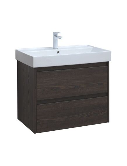 Купить Тумба под раковину Aquanet Nova Lite 75 дуб черный (2 ящика) (00287895) по цене 16559 руб., в Санкт-Петебруге в интернет магазине 100-Систем, а также дургие товары AQUANET из раздела Тумбы под раковину и Мебель для ванной комнаты