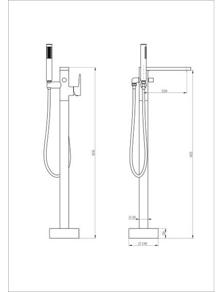 Купить Смеситель для ванны напольного монтажа WONZON & WOGHAND STICK, Хром (WW-88649901-CR) (ww-88649901-cr) по цене 68410 руб., в Санкт-Петебруге в интернет магазине 100-Систем, а также дургие товары WONZON & WOGHAND из раздела Напольные смесители для ванны, раковины и Смесители для ванны и душа