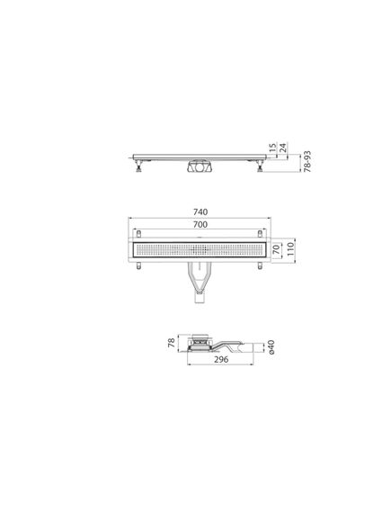 Купить Душевой  лоток IDDIS Perfex 975B7SB20DZ 70 см, хром (975b7sb20dz) по цене 8000 руб., в Санкт-Петебруге в интернет магазине 100-Систем, а также дургие товары IDDIS из раздела Лотки и Душевые лотки и душевые трапы