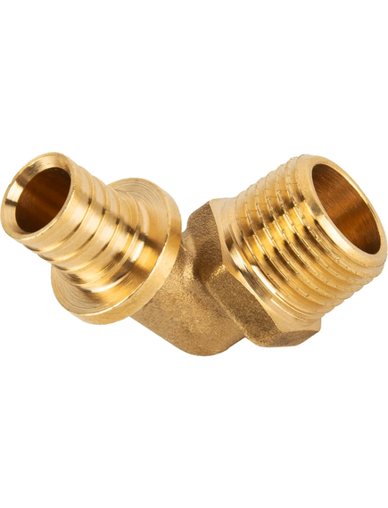 Купить Уголок РОСТЕРМ 20х1/2"Н, латунь, 20ELB-12EXT (20elb-12ext) по цене 228 руб., в Санкт-Петебруге в интернет магазине 100-Систем, а также дургие товары РОСТерм из раздела Фитинги для труб из сшитого полиэтилена РОСТерм 20 и Трубы и фитинги из сшитого полиэтилена РОСТерм