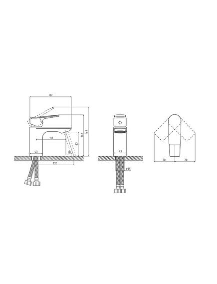 Купить Смеситель для раковины Osgard Segel Black 94013 черный (94013) по цене 2970 руб., в Санкт-Петебруге в интернет магазине 100-Систем, а также дургие товары Osgard из раздела Рычажные смесители и Смесители для раковины