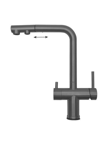 Купить Смеситель для кухни Osgard Balans Plus 36973 с подключением к фильтру и вытяжным изливом, черный матовый (36973) по цене 15322 руб., в Санкт-Петебруге в интернет магазине 100-Систем, а также дургие товары Osgard из раздела Смесители с подключением фильтра и Смесители для кухни