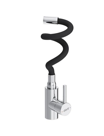 Купить D3007622 Logic кухонный смеситель с гибким изливом, черный (d3007622) по цене 7190 руб., в Санкт-Петебруге в интернет магазине 100-Систем, а также дургие товары Dorff из раздела Рычажные смесители и Смесители для кухни
