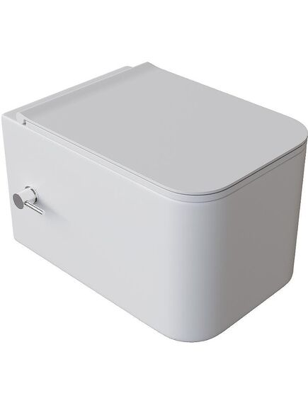 Купить Унитаз подвесной с функцией биде с крышкой Boheme Mane 970-SET-2-W белый () по цене 30000 руб., в Санкт-Петебруге в интернет магазине 100-Систем, а также дургие товары  из раздела Успей купить и 