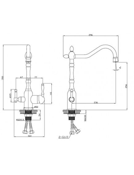 Купить Смесительд/кухни  Florence с L-изливом, бронза, арт. FR 519 Br (fr 519 br) по цене 9395 руб., в Санкт-Петебруге в интернет магазине 100-Систем, а также дургие товары ESKO из раздела Смесители с подключением фильтра и Смесители для кухни