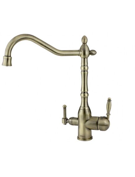 Купить Смесительд/кухни  Florence с L-изливом, бронза, арт. FR 519 Br (fr 519 br) по цене 9395 руб., в Санкт-Петебруге в интернет магазине 100-Систем, а также дургие товары ESKO из раздела Смесители с подключением фильтра и Смесители для кухни