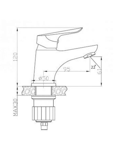 Купить Смеситель для раковины Osgard Brut 21013 хром (21013) по цене 2236 руб., в Санкт-Петебруге в интернет магазине 100-Систем, а также дургие товары Osgard из раздела Рычажные смесители и Смесители для раковины
