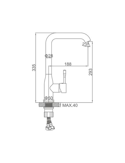 Купить Смеситель для кухни. Серый сатин (a4490at-3) по цене 3492 руб., в Санкт-Петебруге в интернет магазине 100-Систем, а также дургие товары Accoona из раздела Рычажные смесители и Смесители для кухни