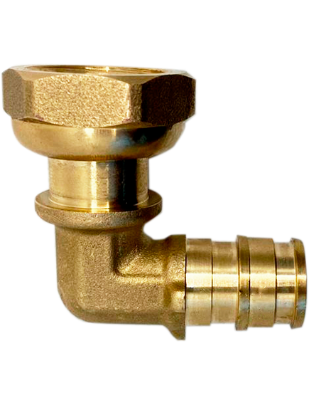 Купить Уголок РОСТЕРМ Лайт 16х1/2"В с накидной гайкой, латунь (Q&E), L16ELBNUT12INT (l16elbnut12int) по цене 248 руб., в Санкт-Петебруге в интернет магазине 100-Систем, а также дургие товары РОСТерм из раздела Фитинги для труб из сшитого полиэтилена РОСТерм 16 и Трубы и фитинги из сшитого полиэтилена РОСТерм