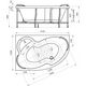 Купить Акриловая ванна Ирма 169х110  (левосторонняя), на каркасе (2-01-0-1-1-217) по цене 38768 руб., в Санкт-Петебруге в интернет магазине 100-Систем, а также дургие товары RADOMIR из раздела Акриловые ванны и Ванны