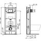 Купить Промо-комплект 5 в 1 Ideal Standard с подвесным унитазом TESI AquaBlade®  T007901 и инсталляцией PROSYS (r029901) по цене 65995.52 руб., в Санкт-Петебруге в интернет магазине 100-Систем, а также дургие товары IDEAL STANDARD из раздела Готовые решения и Инсталляции
