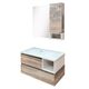 Купить COMFORTY. Тумба-умывальник "Турин-90L" дуб бежевый с раковиной COMFORTY 9090EL (00004137135) по цене 29800 руб., в Санкт-Петебруге в интернет магазине 100-Систем, а также дургие товары COMFORTY из раздела Тумбы с умывальником и Мебель для ванной комнаты