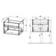 Купить База под раковину Chiara 600 подвесная, 1 выкатной ящик soft-close, T.Oak, , шт (vmc-2c600to) по цене 10990 руб., в Санкт-Петебруге в интернет магазине 100-Систем, а также дургие товары Vincea из раздела Тумбы под раковину и Мебель для ванной комнаты