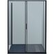Купить Боковая стенка Aquanet Pleasure Evo 800 AE65-F80-BT профиль черный, прозрачное стекло (ae65-f80-bt) по цене 10990 руб., в Санкт-Петебруге в интернет магазине 100-Систем, а также дургие товары AQUANET из раздела Душевые перегородки и Душевые двери, перегородки