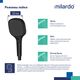 Купить ILS3FB0M18, Лейка для душа, черная матовая, 3F, Ideal Spa, Milardo, ILS3FB0M18 (ils3fb0m18) по цене 1790 руб., в Санкт-Петебруге в интернет магазине 100-Систем, а также дургие товары MILARDO из раздела Лейки и Комплектующие для душа