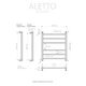 Купить Псш Aletto (в.р.1/2") 50/40 (к-3, Полиров.) INDIGO  (lalwpf50-40) по цене 0 руб., в Санкт-Петебруге в интернет магазине 100-Систем, а также дургие товары INDIGO из раздела Водяные полотенцесушители и Полотенцесушители