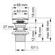 Купить A080 Донный клапан Push-up (a080) по цене 3390 руб., в Санкт-Петебруге в интернет магазине 100-Систем, а также дургие товары WasserKRAFT из раздела Выпуски, донные клапаны и Сифоны