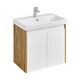 Купить Тумба с раковиной Акватон Сканди Doors, 1A2829K0SDZ90, 80 см, подвесная, цвет белый/дуб рустикальный (1a2829k0sdz90) по цене 18347.18 руб., в Санкт-Петебруге в интернет магазине 100-Систем, а также дургие товары AQUATON из раздела Тумбы с умывальником и Мебель для ванной комнаты