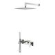 Купить Смеситель встроенный + верхний+ ручной душ Qubic Brushed Nickel (474-nb) по цене 54381 руб., в Санкт-Петебруге в интернет магазине 100-Систем, а также дургие товары BOHEME из раздела Душевые комплекты встраиваемого монтажа и Душевые комплекты встраиваемого монтажа