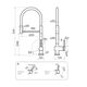 Купить Смеситель Kanto-2 Plus-SB GB-BL латунь/графит/черный (4994401) по цене 51188 руб., в Санкт-Петебруге в интернет магазине 100-Систем, а также дургие товары Omoikiri из раздела Смесители с подключением фильтра и Смесители для кухни