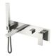 Купить Смеситель для ванны встроенный Qubic Brushed Nickel (474-2-nb) по цене 39896 руб., в Санкт-Петебруге в интернет магазине 100-Систем, а также дургие товары BOHEME из раздела Встраиваемые настенные смесители для ванны и душа и Смесители для ванны и душа