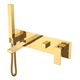 Купить Смеситель для ванны встроенный Qubic Shinny Gold (474-2-g) по цене 39896 руб., в Санкт-Петебруге в интернет магазине 100-Систем, а также дургие товары BOHEME из раздела Встраиваемые настенные смесители для ванны и душа и Смесители для ванны и душа
