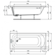 Купить Прямоугольная ванна 170х75 см Ideal Standard SIMPLICITY W004501 (w004501) по цене 37739.78 руб., в Санкт-Петебруге в интернет магазине 100-Систем, а также дургие товары IDEAL STANDARD из раздела Акриловые ванны и Ванны