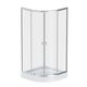 Купить W88E-205-090MT64 X-Joy Twin Slide,  Душевое ограждение c поддоном, 90x90, профиль мат хром (w88e-205-090mt64) по цене 52190 руб., в Санкт-Петебруге в интернет магазине 100-Систем, а также дургие товары AM.PM из раздела Душевые ограждения и Душевые кабины и ограждения