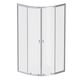 Купить W88G-205-090MT64 X-Joy Twin Slide,  Душевое ограждение без  поддона, 90x90, профиль мат хром (w88g-205-090mt64) по цене 17990 руб., в Санкт-Петебруге в интернет магазине 100-Систем, а также дургие товары AM.PM из раздела Душевые ограждения и Душевые кабины и ограждения