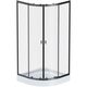 Купить W88E-205-090BT64 X-Joy Twin Slide,  Душевое ограждение c поддоном, 90x90, профиль черный (w88e-205-090bt64) по цене 52190 руб., в Санкт-Петебруге в интернет магазине 100-Систем, а также дургие товары AM.PM из раздела Душевые ограждения и Душевые кабины и ограждения