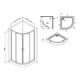 Купить W88E-205-080MT64 X-Joy Twin Slide,  Душевое ограждение c поддоном, 80x80, профиль мат хром (w88e-205-080mt64) по цене 50290 руб., в Санкт-Петебруге в интернет магазине 100-Систем, а также дургие товары AM.PM из раздела Душевые ограждения и Душевые кабины и ограждения