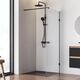 Купить W94WI-80-F1-BTE Душевая перегородка X-Joy 80x195, стекло прозр. 6 мм + покрытие, фурнитура черный (w94wi-80-f1-bte) по цене 13490 руб., в Санкт-Петебруге в интернет магазине 100-Систем, а также дургие товары AM.PM из раздела Душевые перегородки и Душевые двери, перегородки