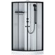 Купить W94C-401-090BT X-Joy кабина душевая  90x90, 1/4 круга,  профиль мат.черный, стекло прозрачное (w94c-401-090bt) по цене 60990 руб., в Санкт-Петебруге в интернет магазине 100-Систем, а также дургие товары AM.PM из раздела Душевые кабины и Душевые кабины и ограждения