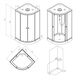 Купить W94C-401-100MT X-Joy кабина душевая  100x100, 1/4 круга,  профиль мат.хром, стекло прозрачное (w94c-401-100mt) по цене 67490 руб., в Санкт-Петебруге в интернет магазине 100-Систем, а также дургие товары AM.PM из раздела Душевые кабины и Душевые кабины и ограждения
