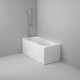 Купить W88A-150-070W-A X-Joy, ванна акриловая A0 150x70 см, шт (w88a-150-070w-a) по цене 13190 руб., в Санкт-Петебруге в интернет магазине 100-Систем, а также дургие товары AM.PM из раздела Акриловые ванны и Ванны