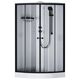 Купить W94C-401-100BT X-Joy кабина душевая  100x100, 1/4 круга,  профиль мат.черный, стекло прозрачное (w94c-401-100bt) по цене 60990 руб., в Санкт-Петебруге в интернет магазине 100-Систем, а также дургие товары AM.PM из раздела Душевые кабины и Душевые кабины и ограждения